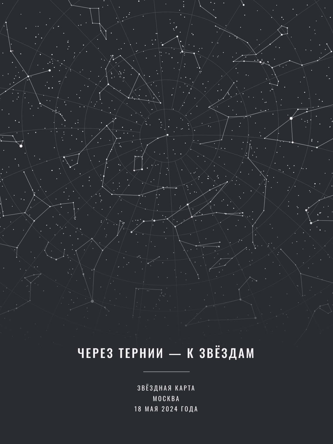 Карта звёздного неба в подарок, повод: достижение
